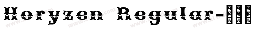 Horyzen Regular字体转换